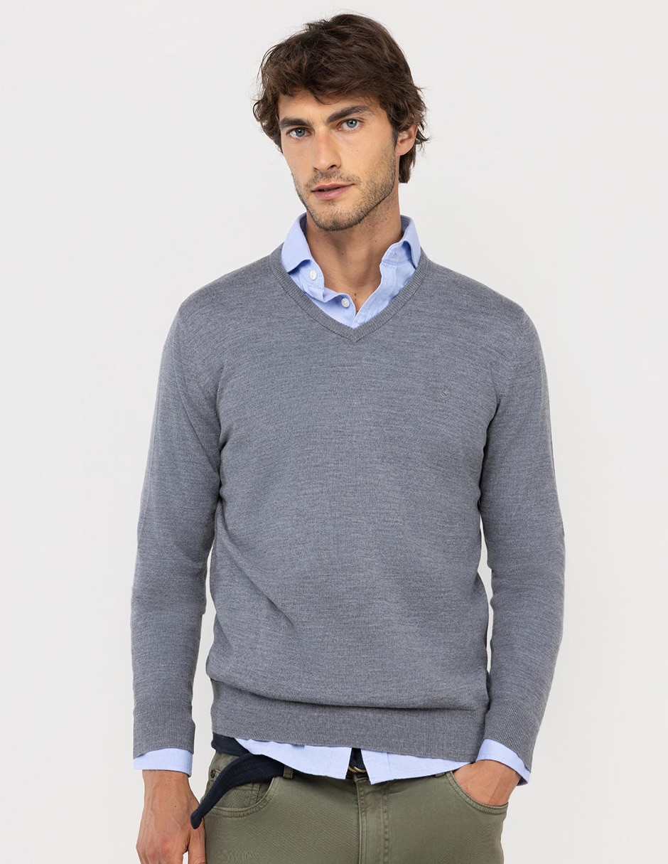 Suéter cuello V para hombre Suéter cuello V para hombre