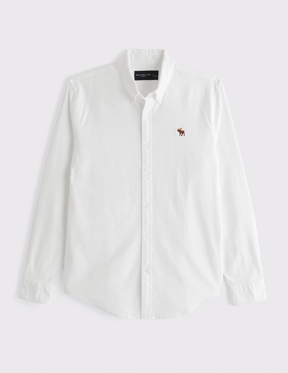 Camisa casual de algodón manga larga para hombre