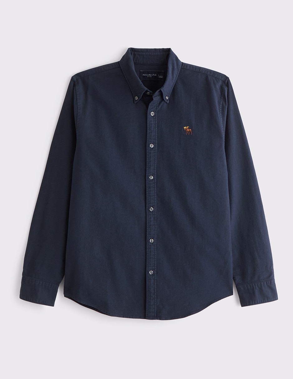 Camisa casual de algodón manga larga para hombre 4