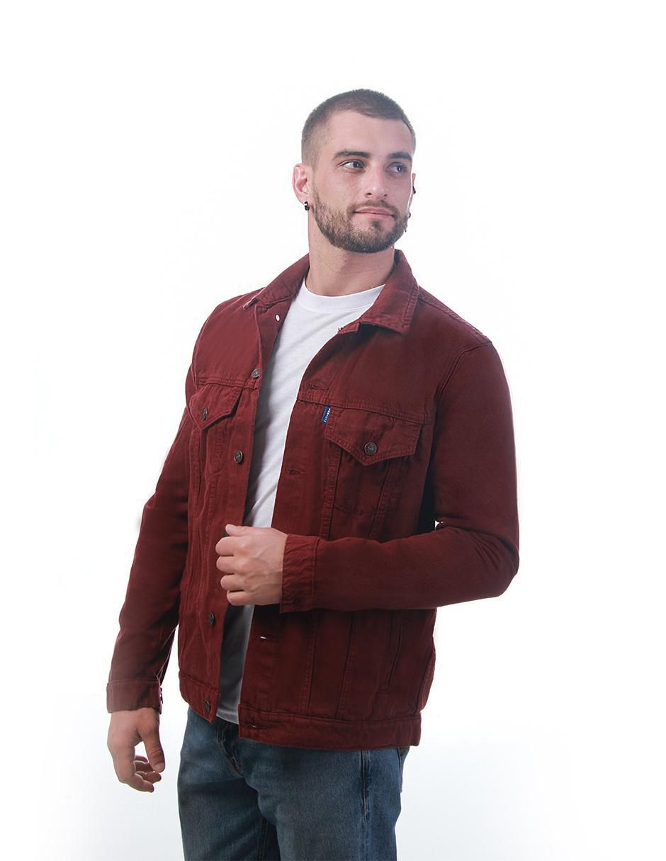 Chamarra denim de mezclilla con bolsillos para hombre 4