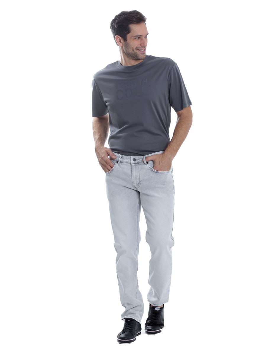 Jeans slim lavado medio para hombre
