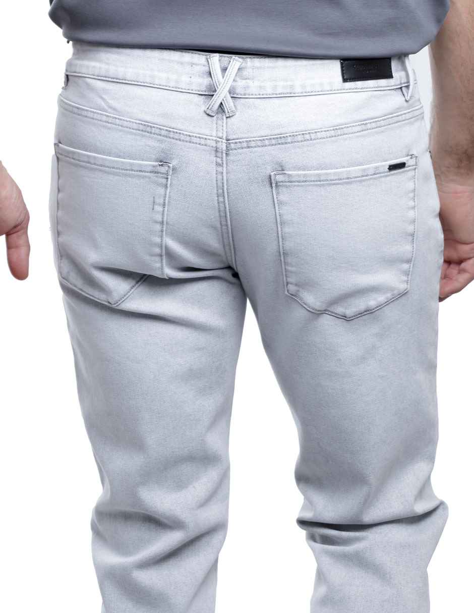 Jeans slim lavado medio para hombre 2