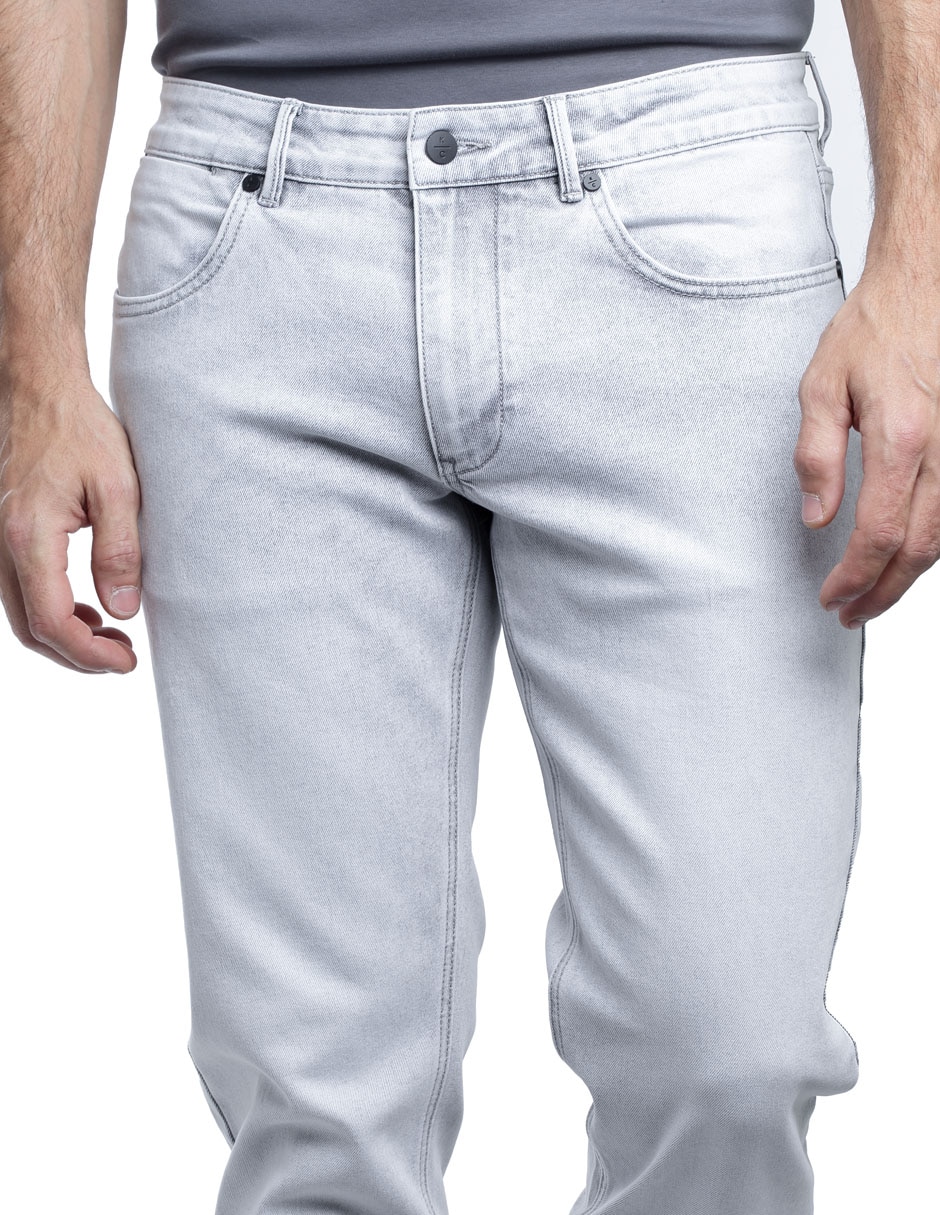 Jeans slim lavado medio para hombre 4