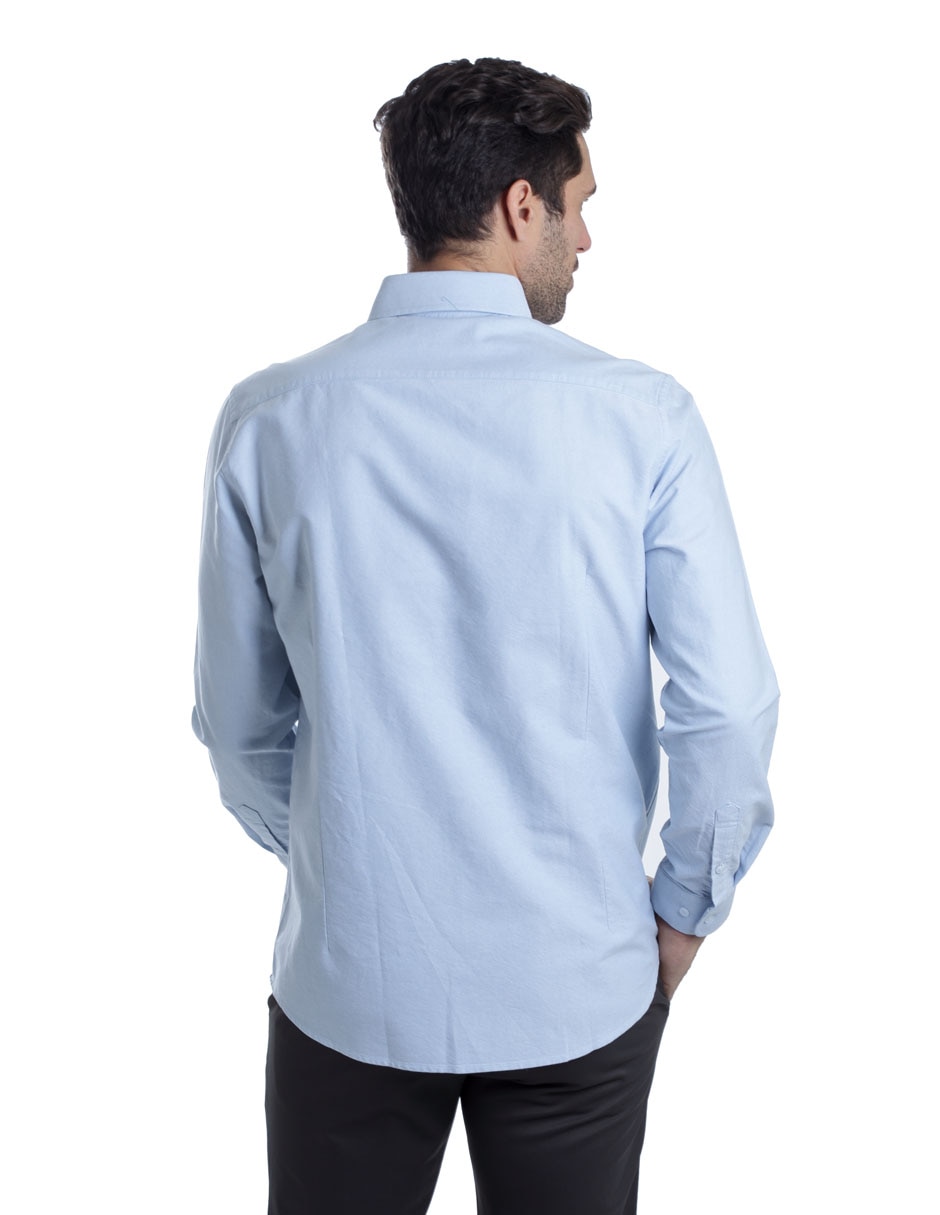 Camisa casual manga larga para hombre 4