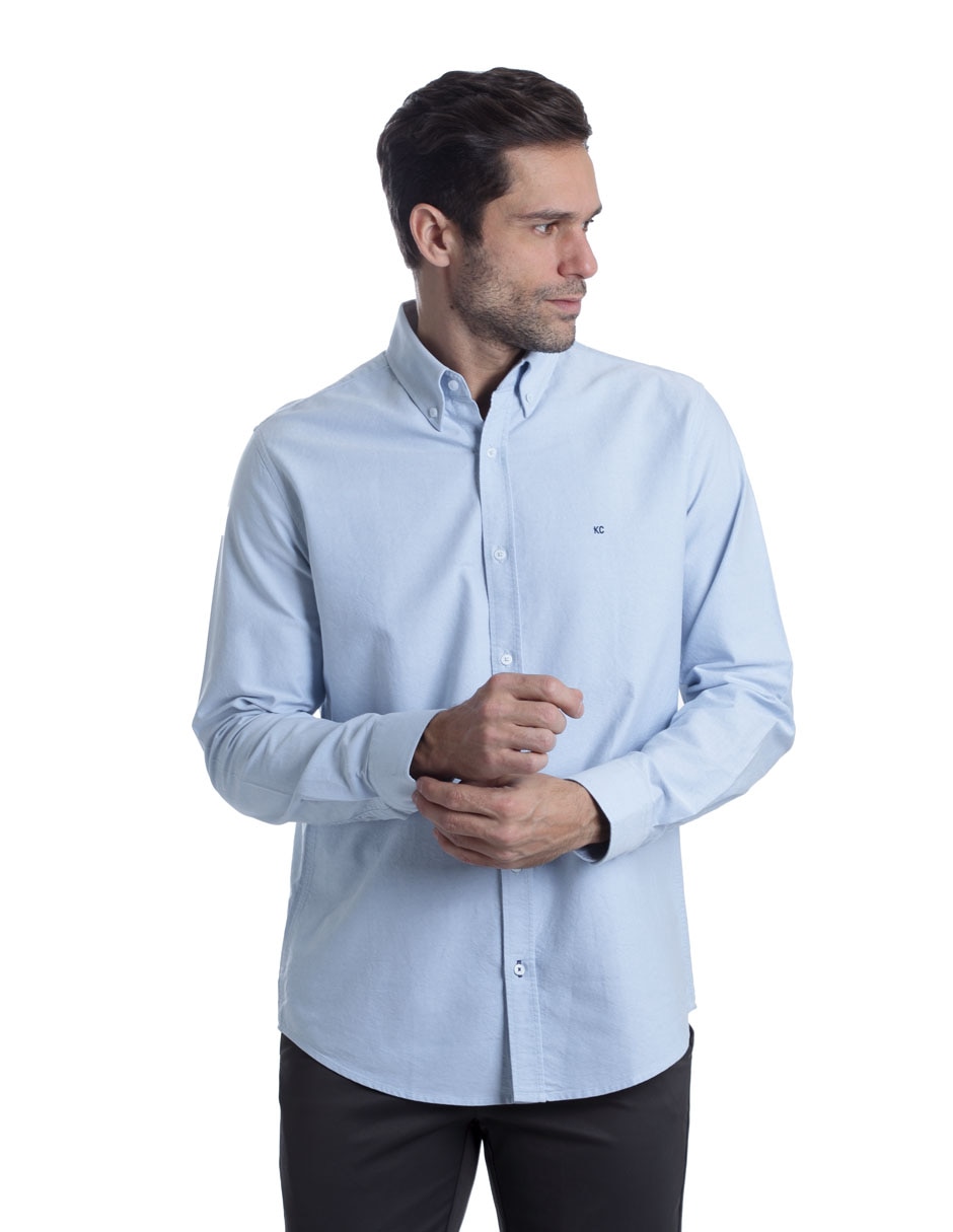 Camisa casual manga larga para hombre 5