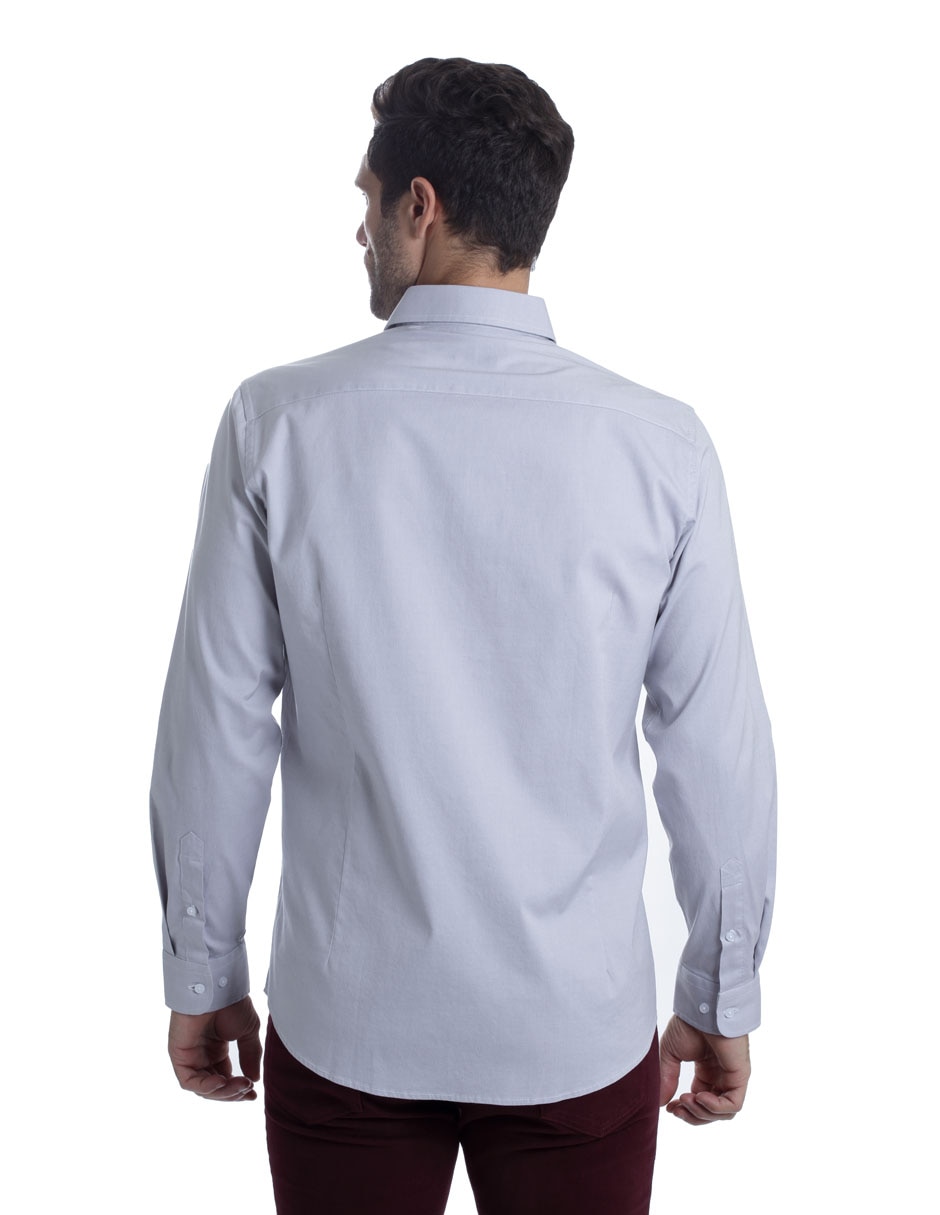 Camisa casual de algodón manga larga para hombre 5
