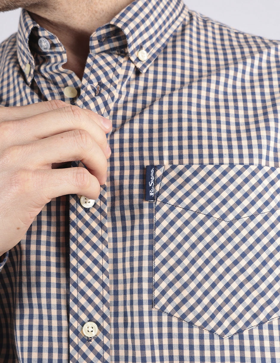 Camisa business casual de algodón manga larga para hombre 4