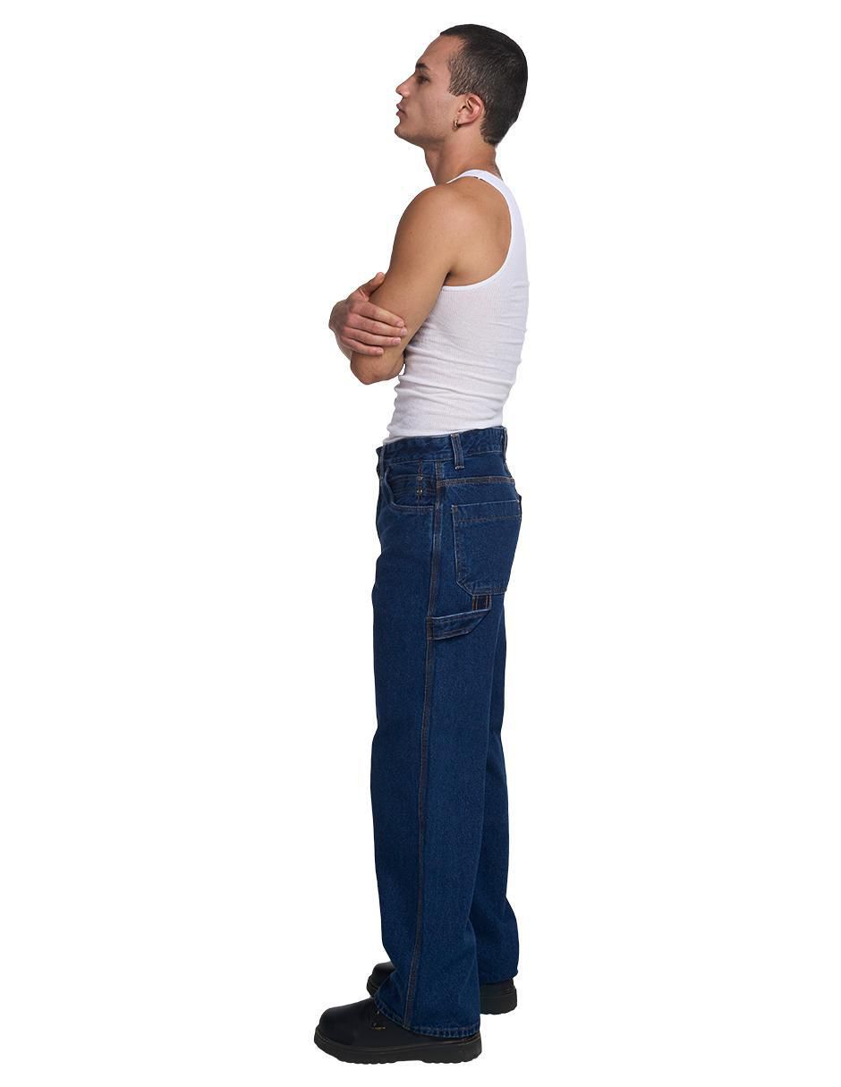 Jeans relaxed Carpintero con Bolsas lavado obscuro para hombre 7