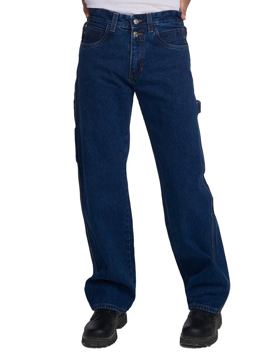 Jeans relaxed Carpintero con Bolsas lavado obscuro para hombre