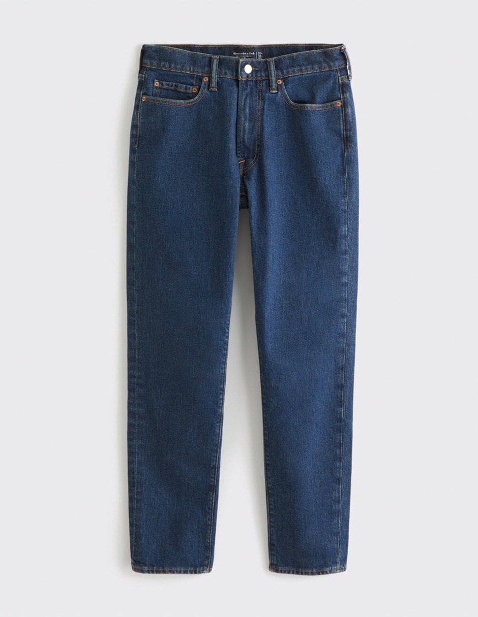 Jeans straight lavado medio para hombre