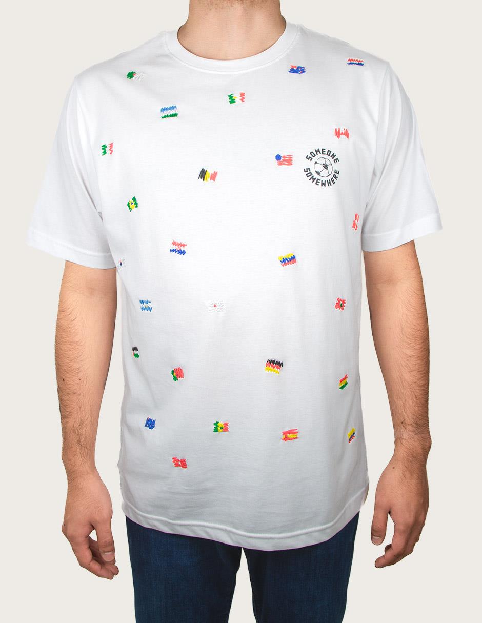 Playera Confetti Mundial cuello redondo para hombre