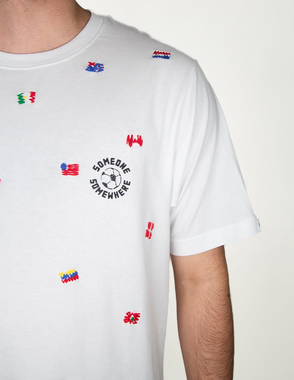 Playera Confetti Mundial cuello redondo para hombre 4