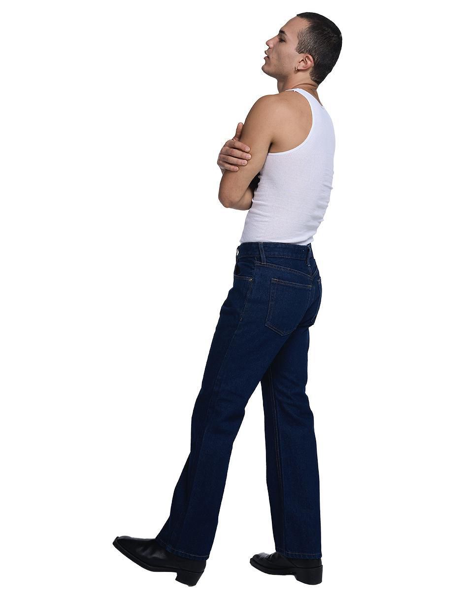 Jeans straight lavado obscuro para hombre 3