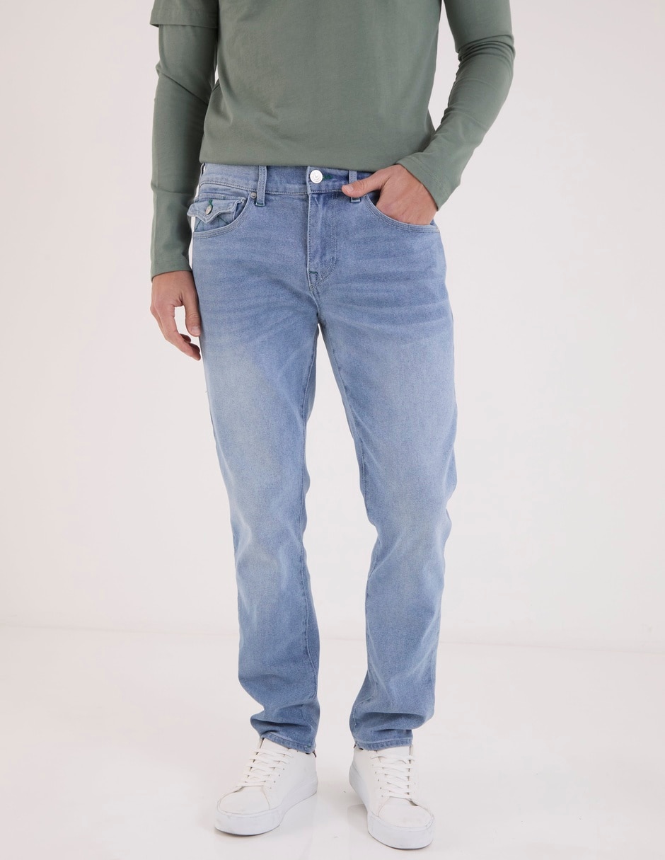Jeans slim deslavado para hombre