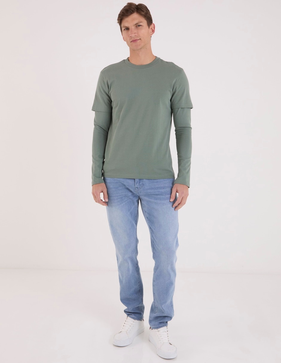 Jeans slim deslavado para hombre 2