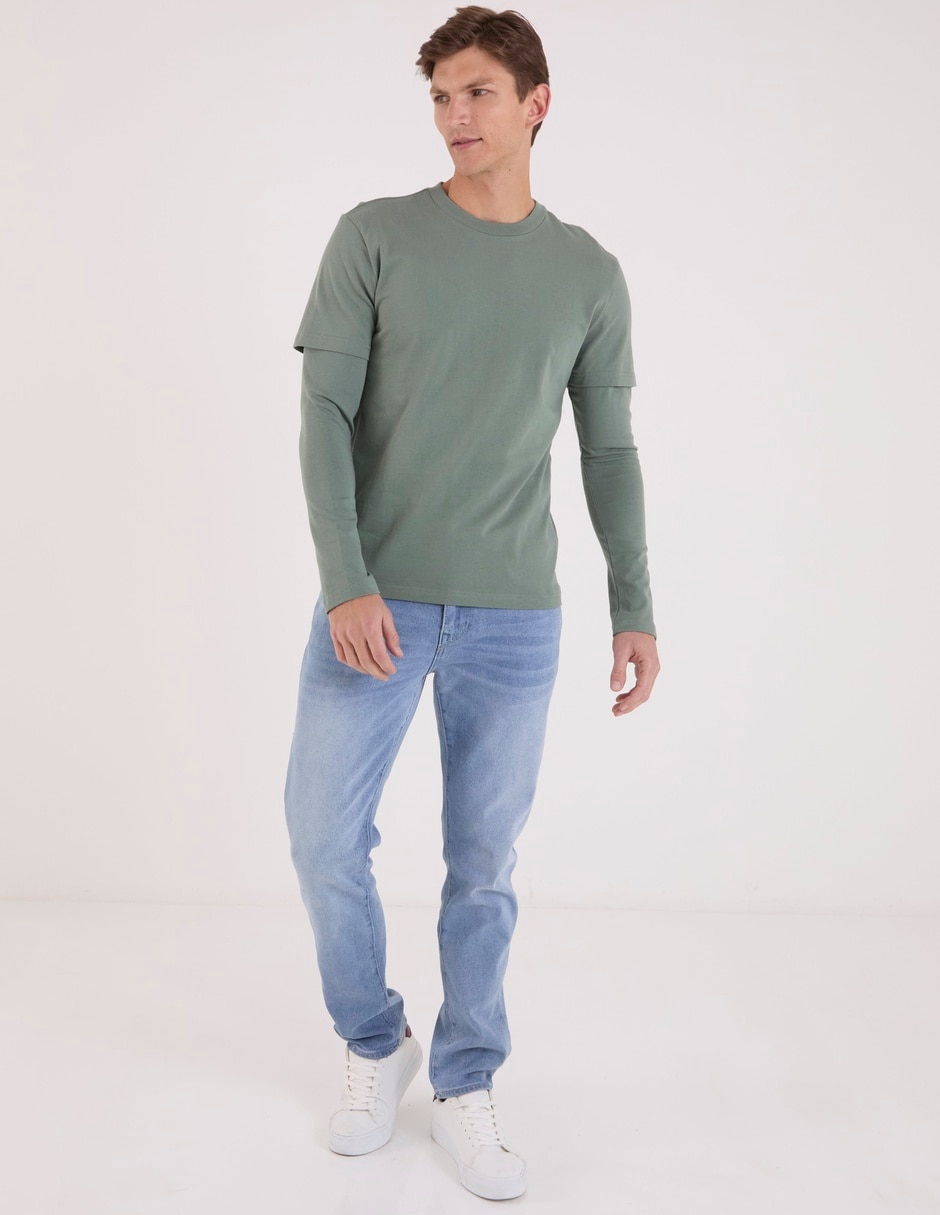 Jeans slim deslavado para hombre 3