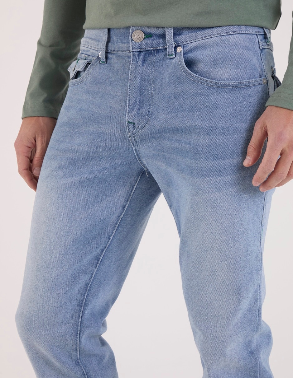 Jeans slim deslavado para hombre 4