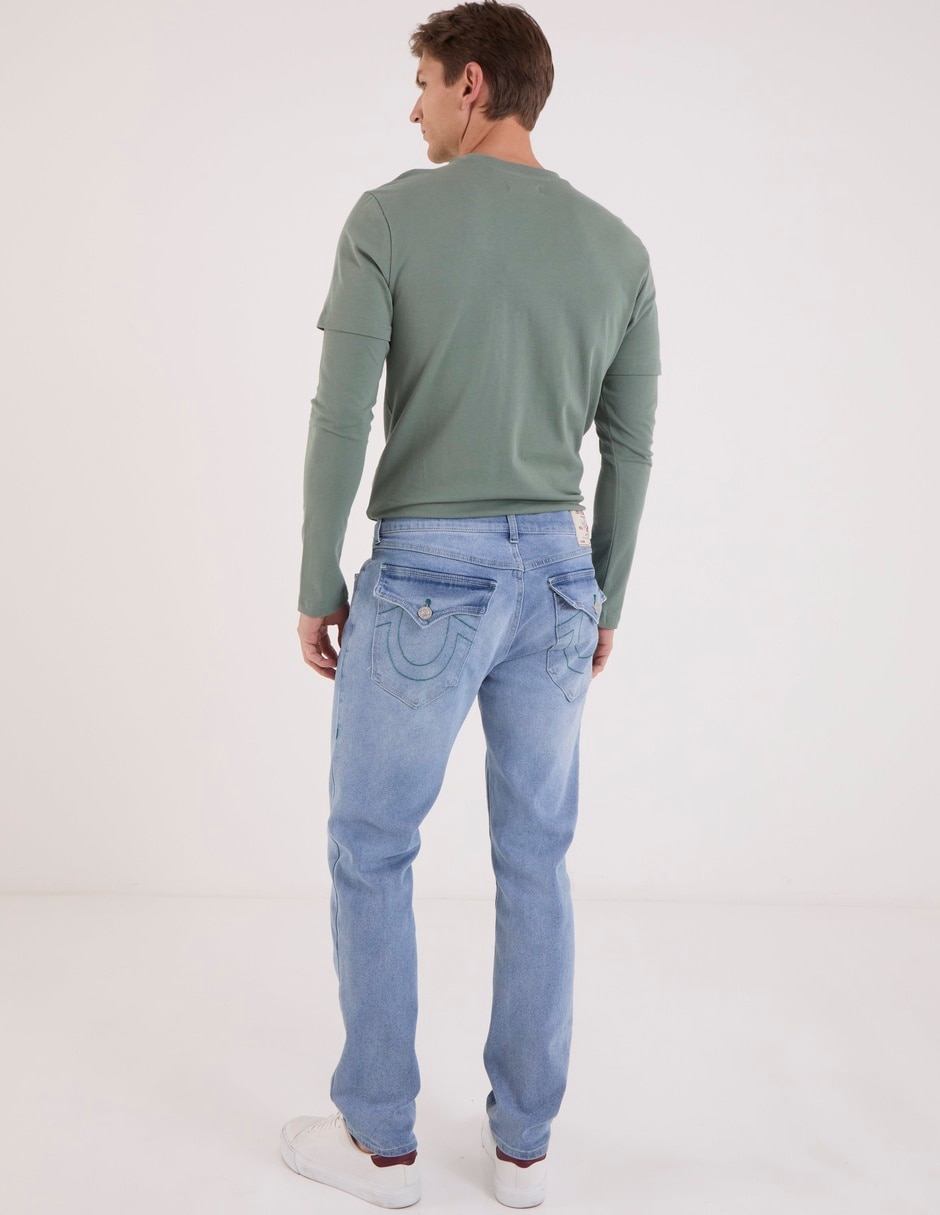Jeans slim deslavado para hombre 6