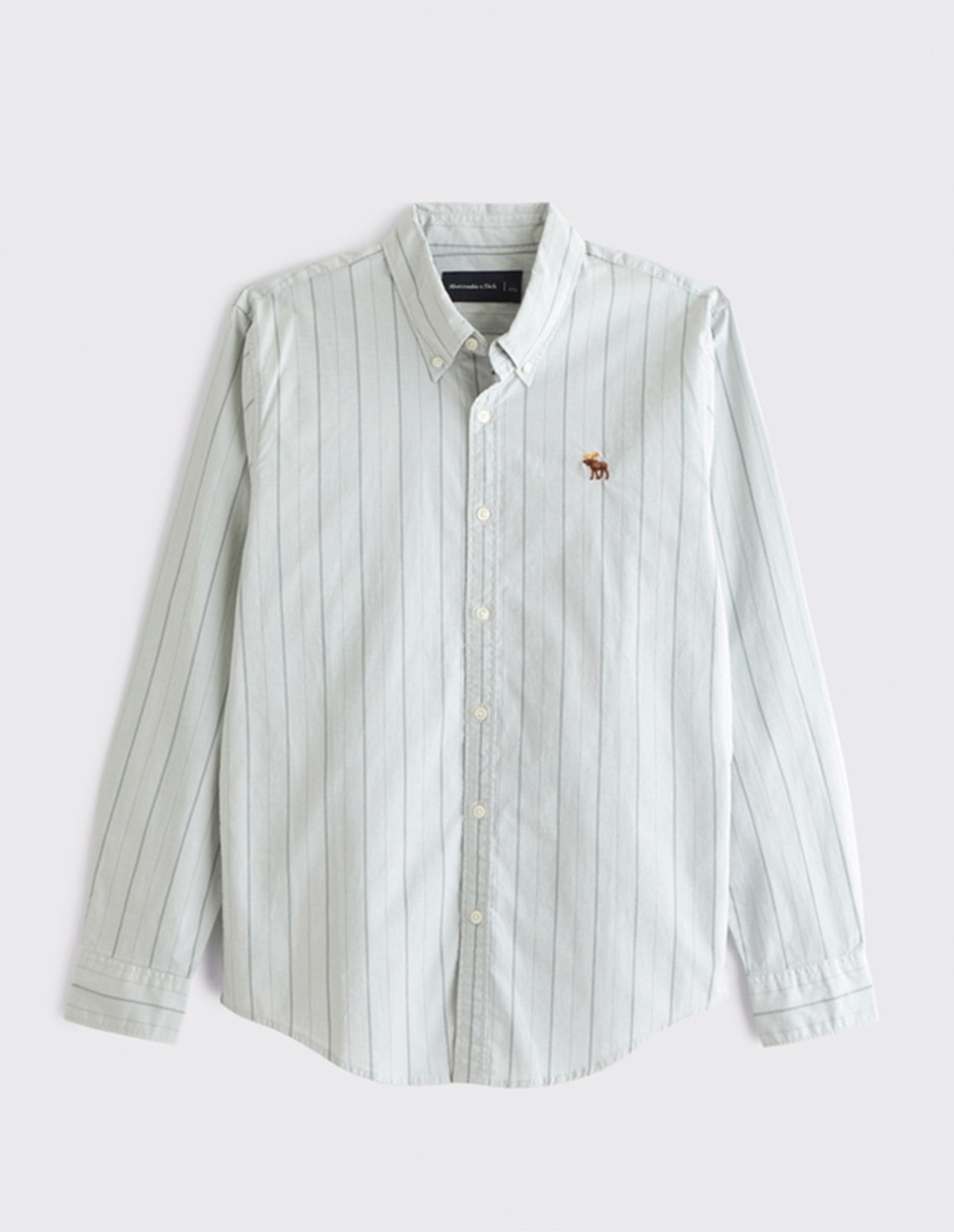Camisa casual de algodón manga larga para hombre Camisa casual de algodón manga larga para hombre