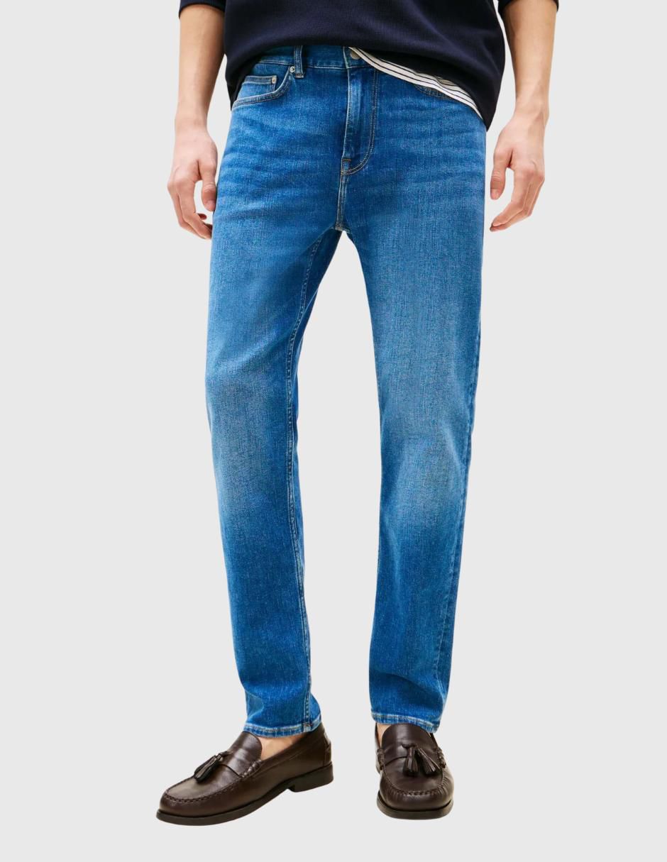 Jeans straight deslavado para hombre