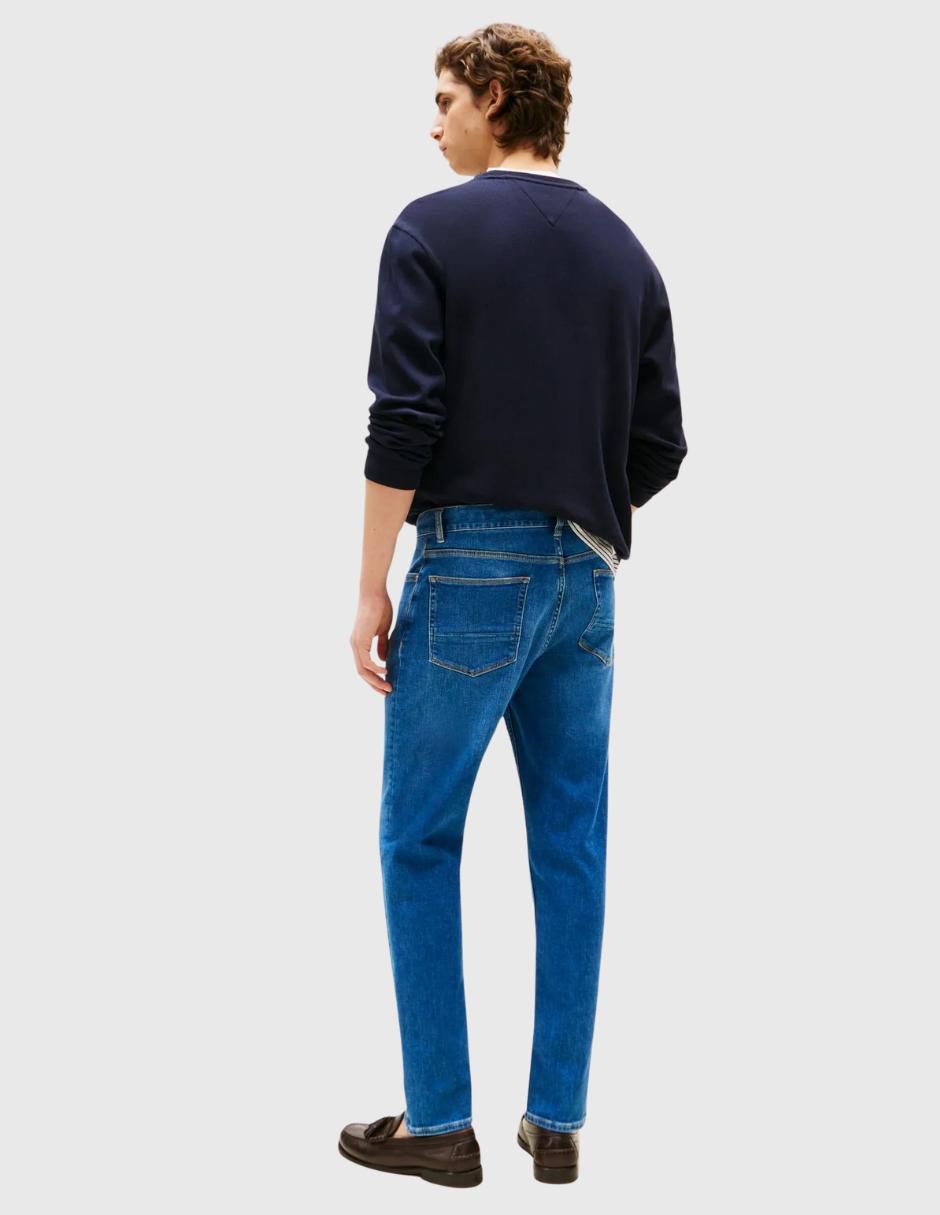 Jeans straight deslavado para hombre 2