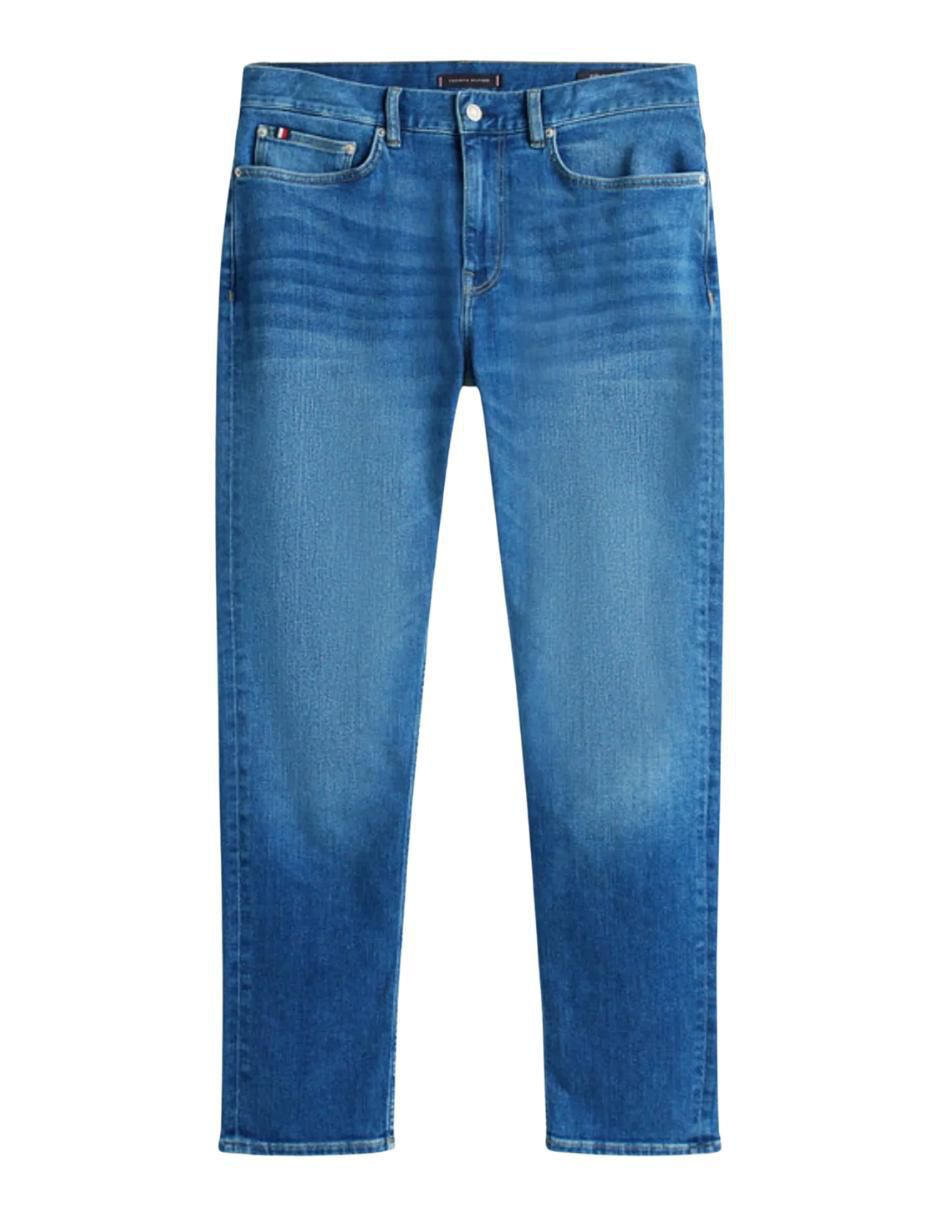 Jeans straight deslavado para hombre 4
