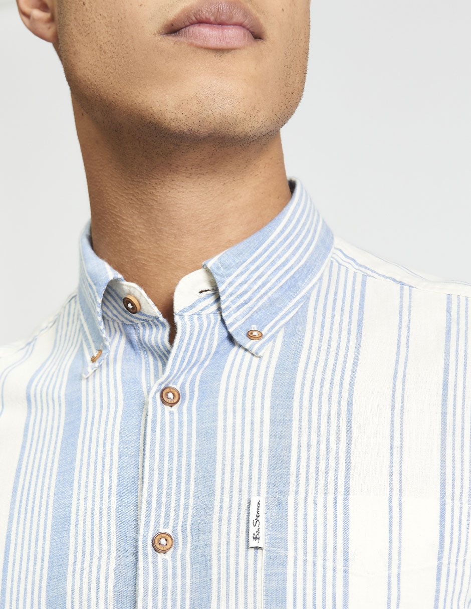 Camisa casual de algodón manga larga para hombre 3