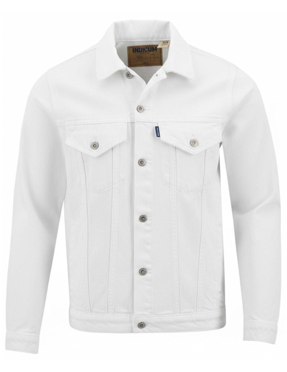Chamarra denim de mezclilla con bolsillos para hombre 6