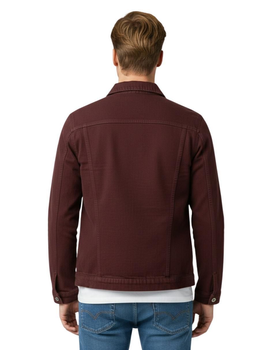 Chamarra denim de mezclilla con bolsillos para hombre 6