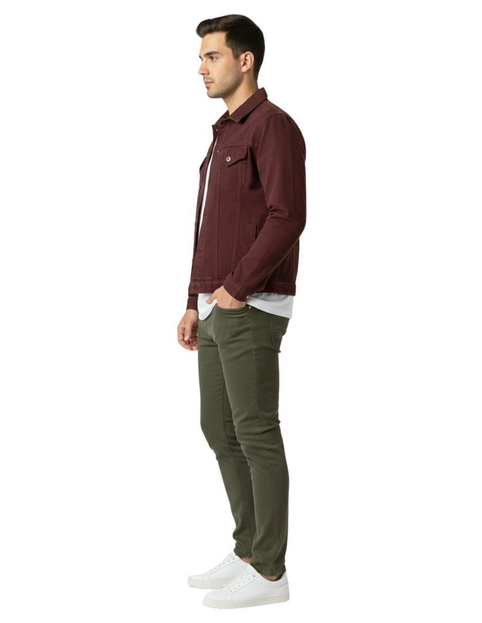 Chamarra denim de mezclilla con bolsillos para hombre 7