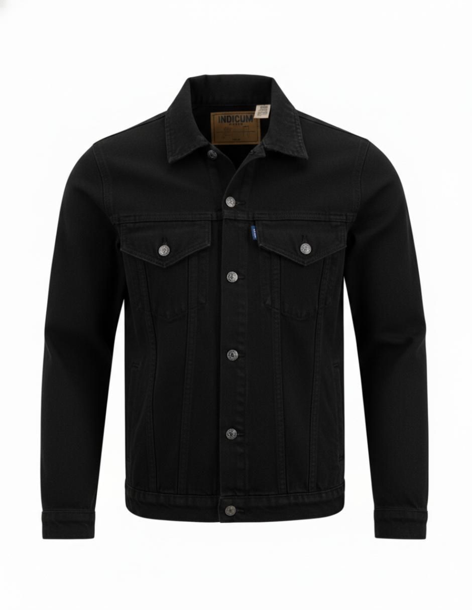 Chamarra denim de mezclilla con bolsillos para hombre 4