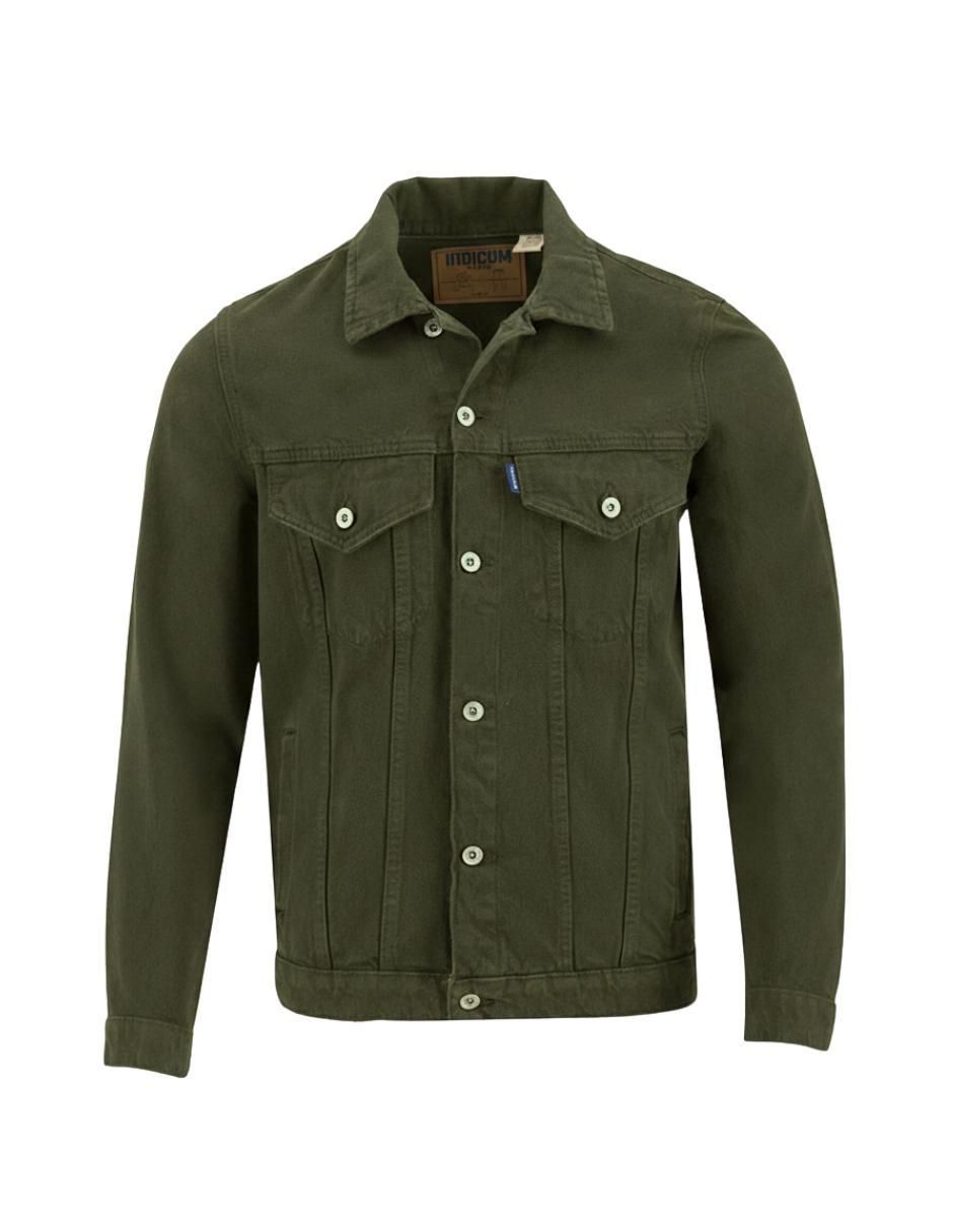 Chamarra denim de mezclilla con bolsillos para hombre 2