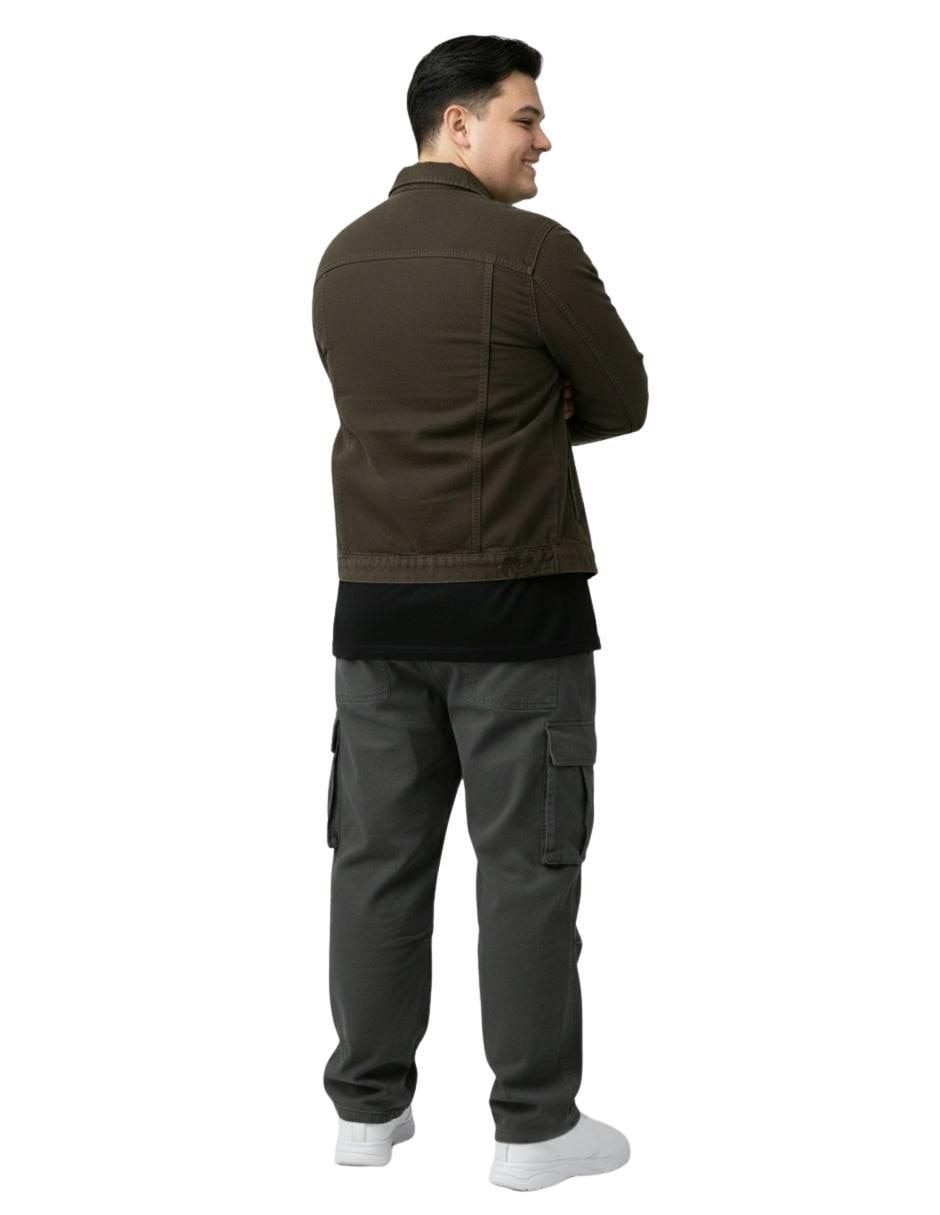 Chamarra denim de mezclilla con bolsillos para hombre 6