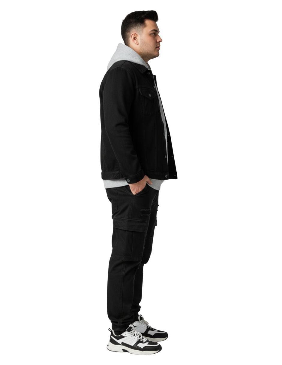 Chamarra denim de mezclilla con bolsillos para hombre 6