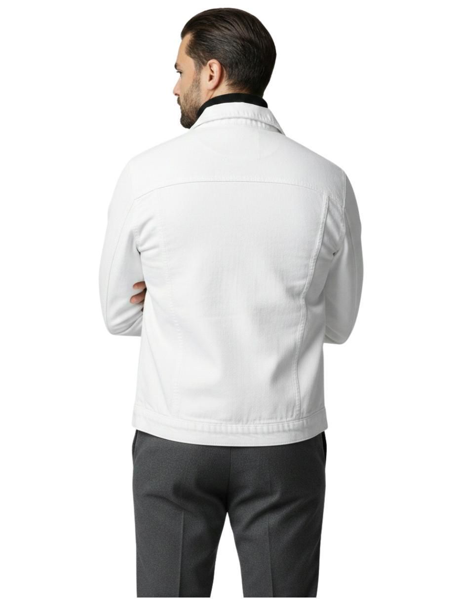 Chamarra denim de mezclilla con bolsillos para hombre 4