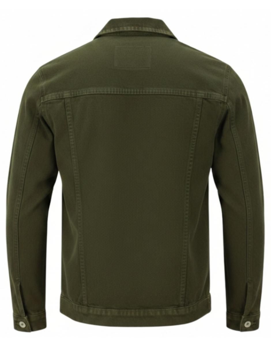 Chamarra denim de mezclilla con bolsillos para hombre 2