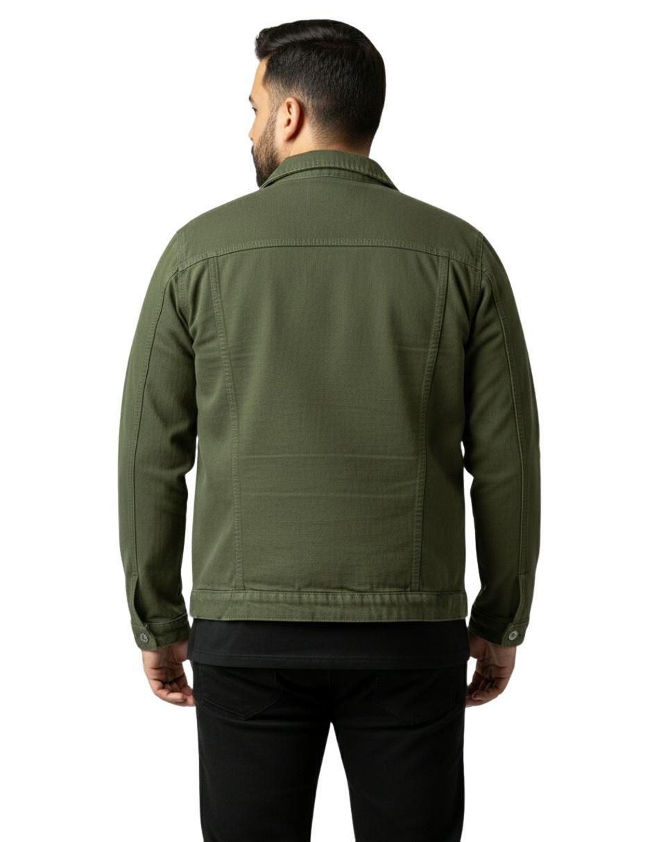 Chamarra denim de mezclilla con bolsillos para hombre 6