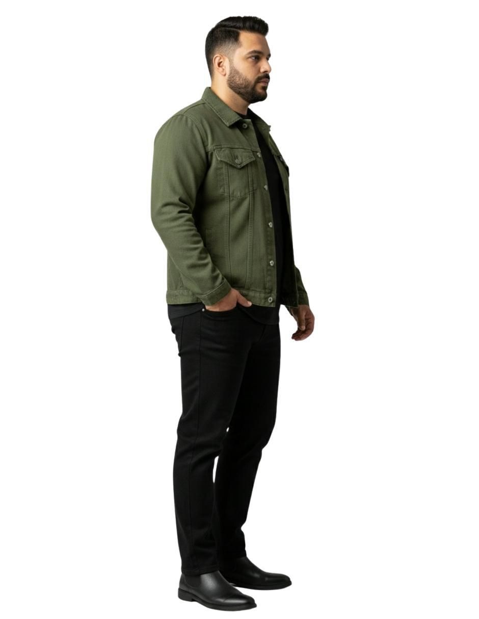 Chamarra denim de mezclilla con bolsillos para hombre 7