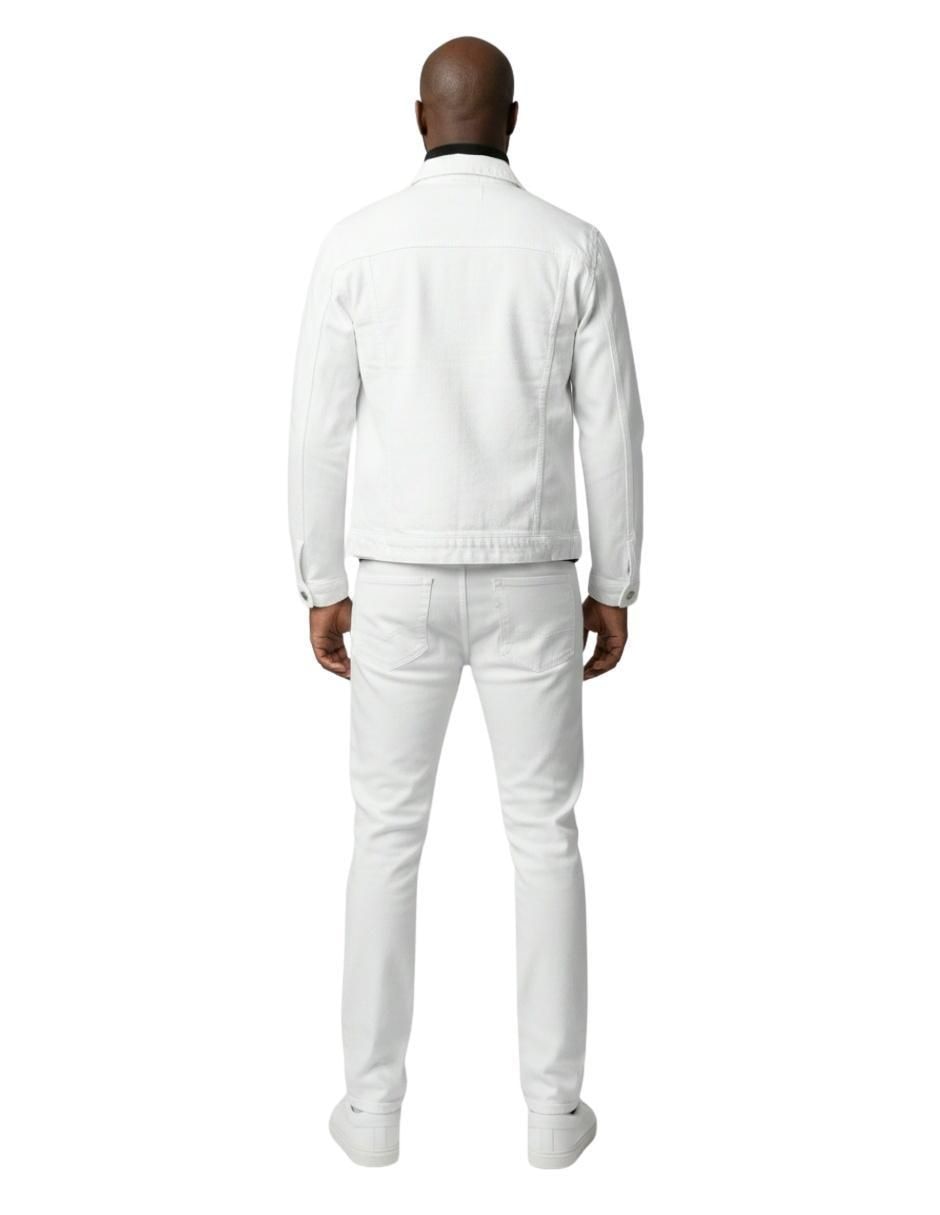 Chamarra denim de mezclilla con bolsillos para hombre 2