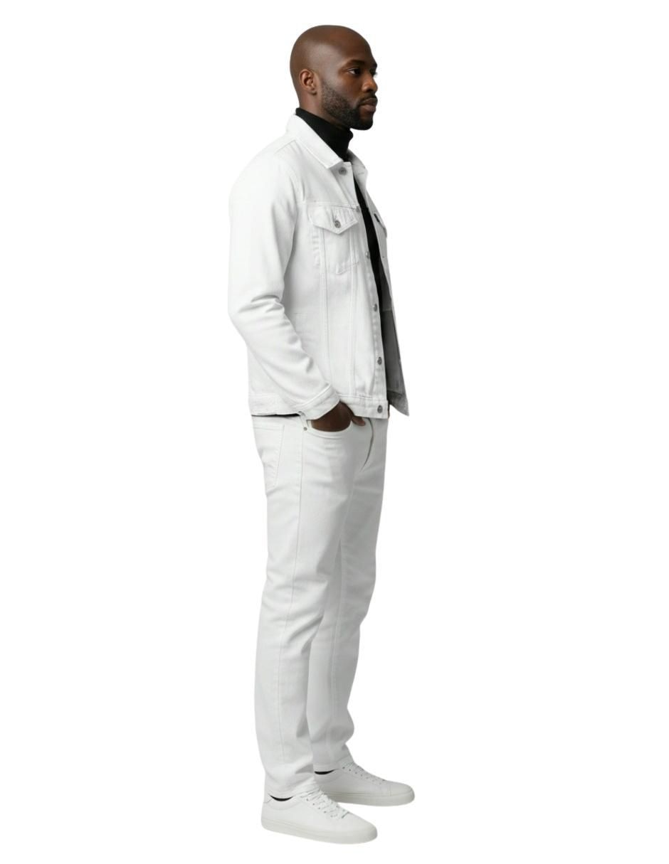 Chamarra denim de mezclilla con bolsillos para hombre 3