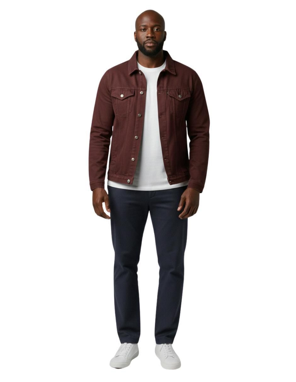 Chamarra denim de mezclilla con bolsillos para hombre 5
