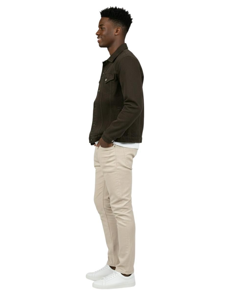 Chamarra denim de mezclilla con bolsillos para hombre 5