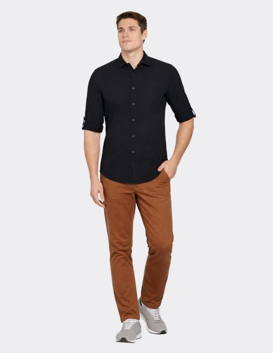 Camisa casual de algodón manga corta para hombre 7