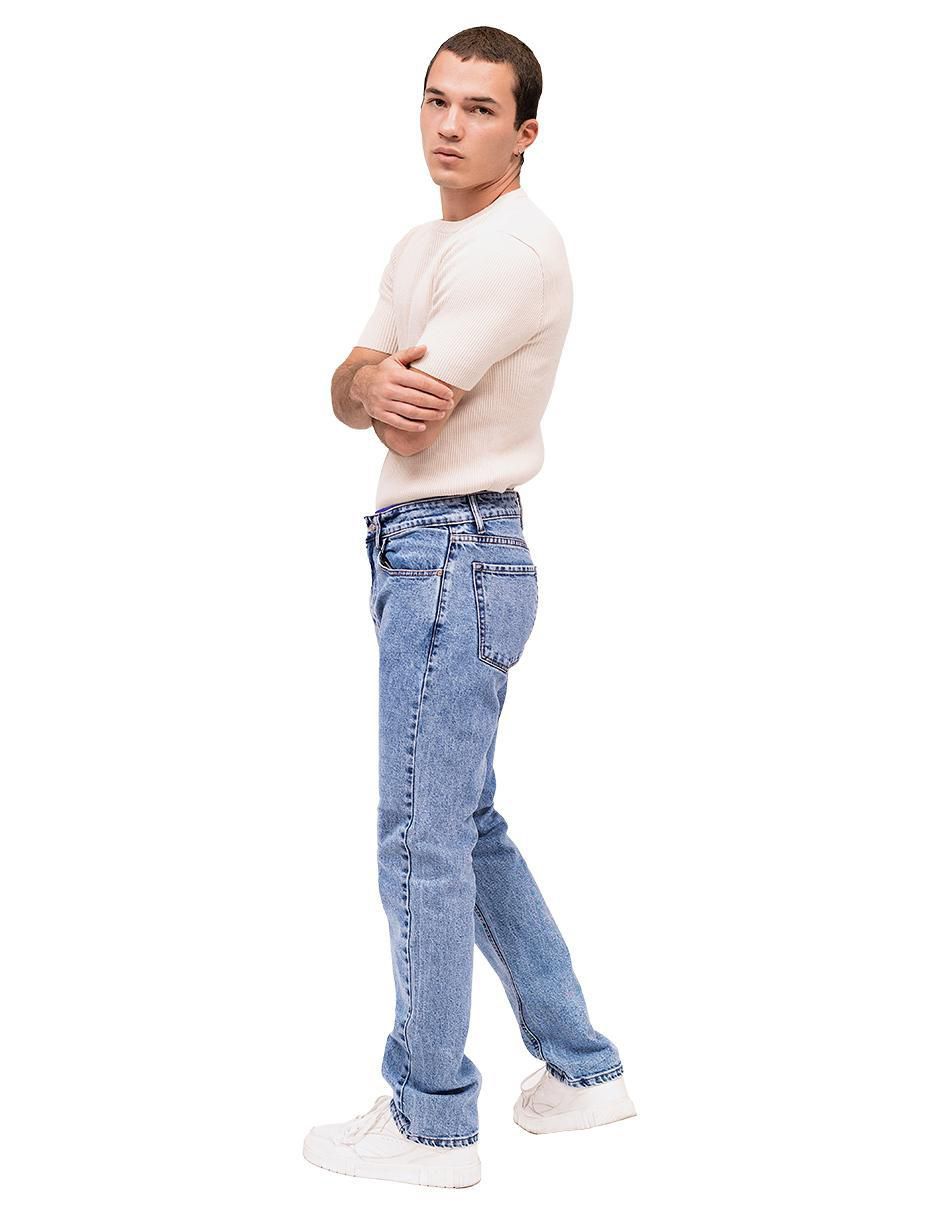 Jeans slim lavado claro para hombre 2
