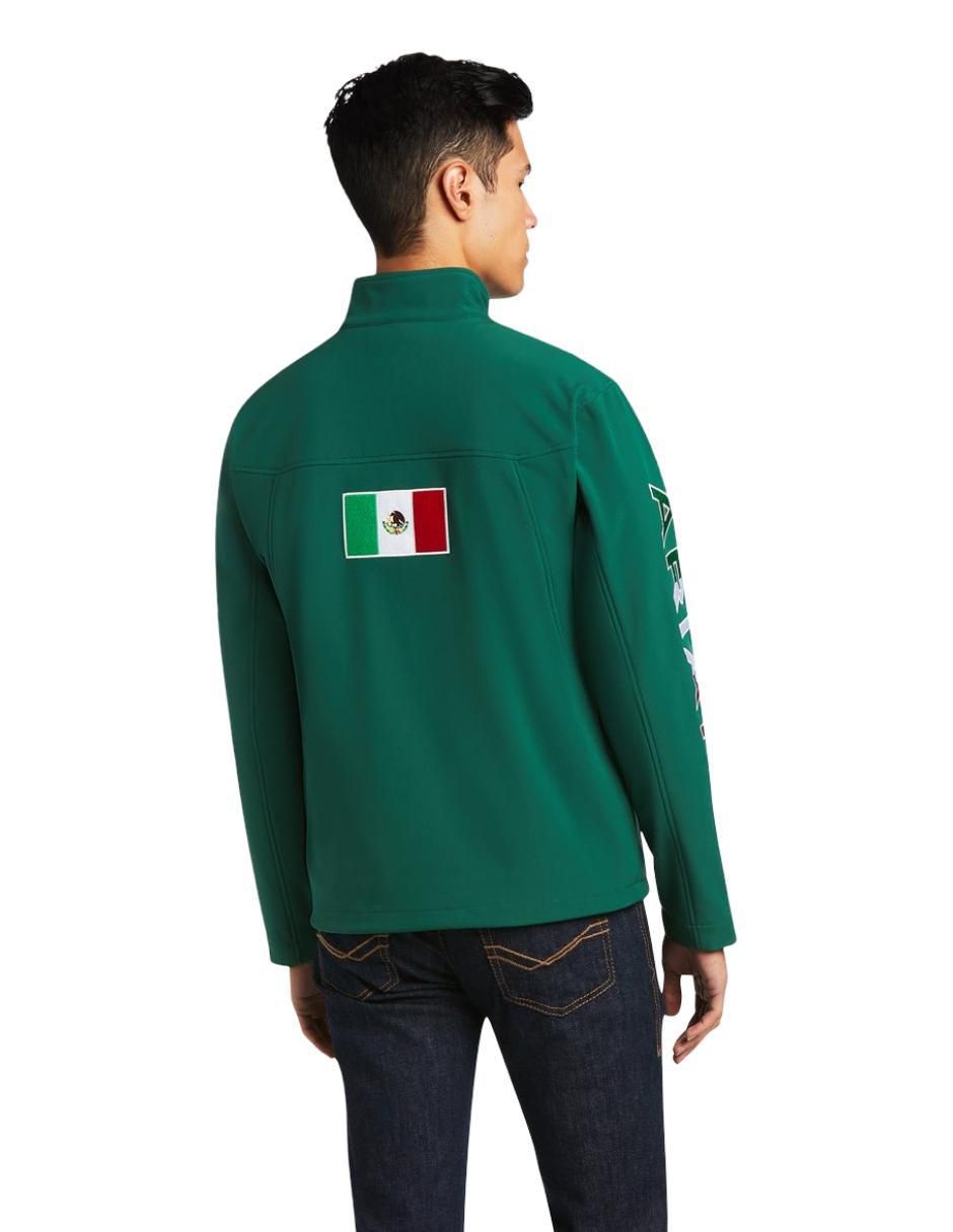 Chamarra rompevientos New Team Softshell México impermeable bolsa con cierre para hombre 2