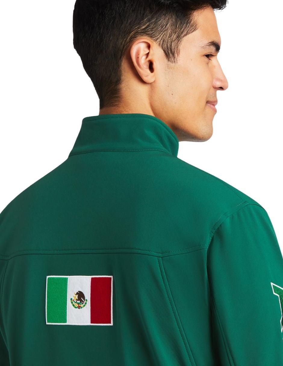 Chamarra rompevientos New Team Softshell México impermeable bolsa con cierre para hombre 3
