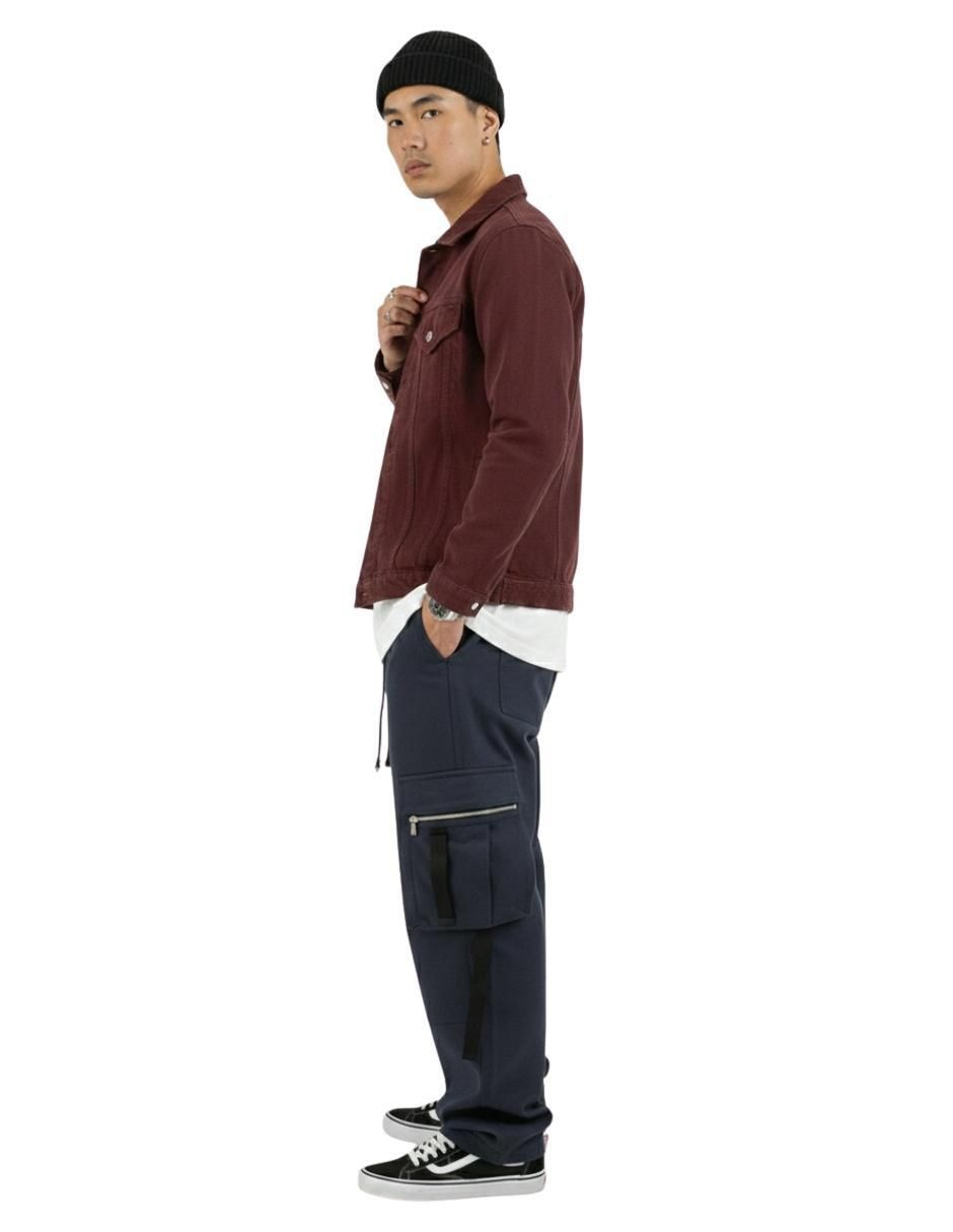 Chamarra denim de mezclilla con bolsillos para hombre 6