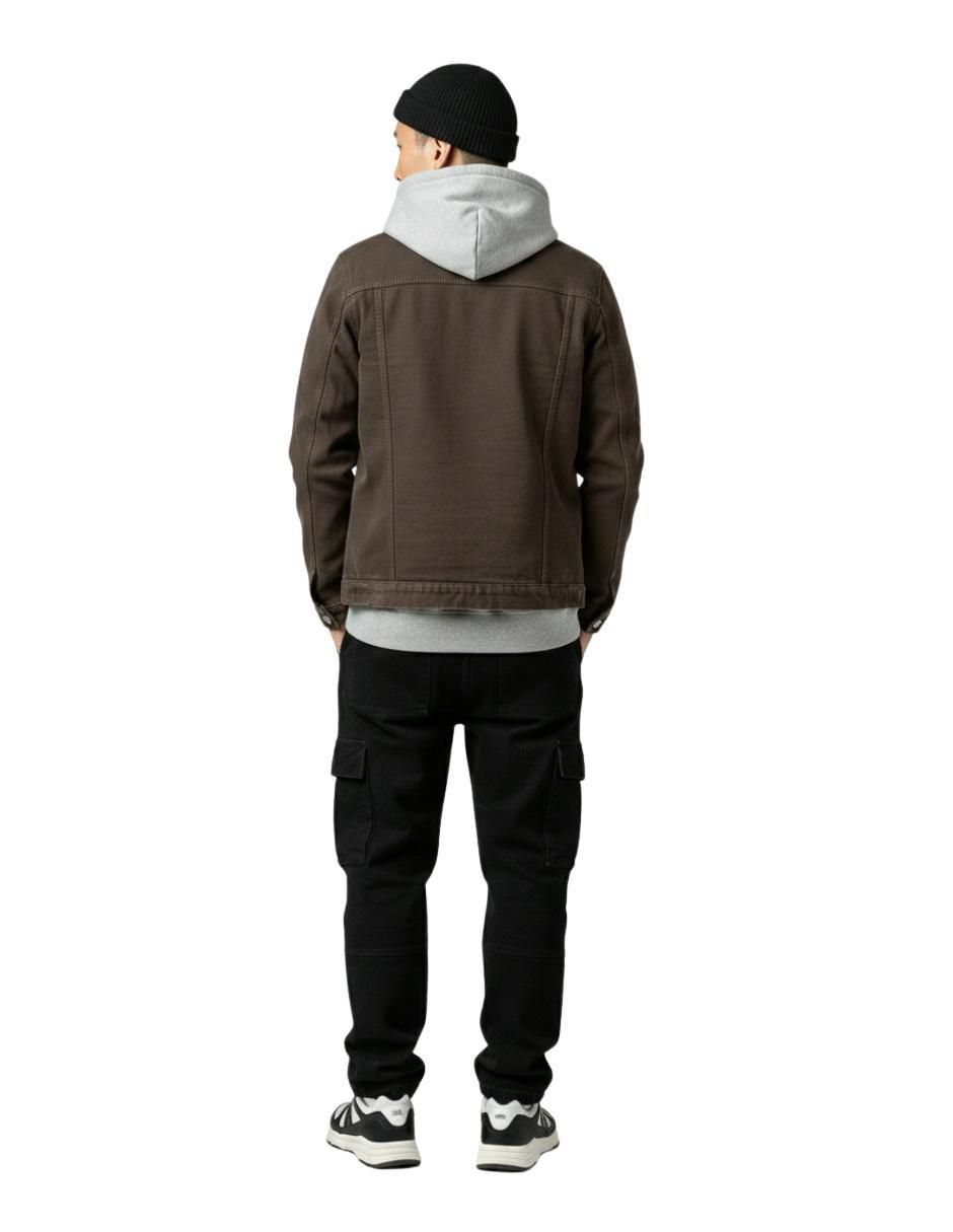 Chamarra denim de mezclilla con bolsillos para hombre 5