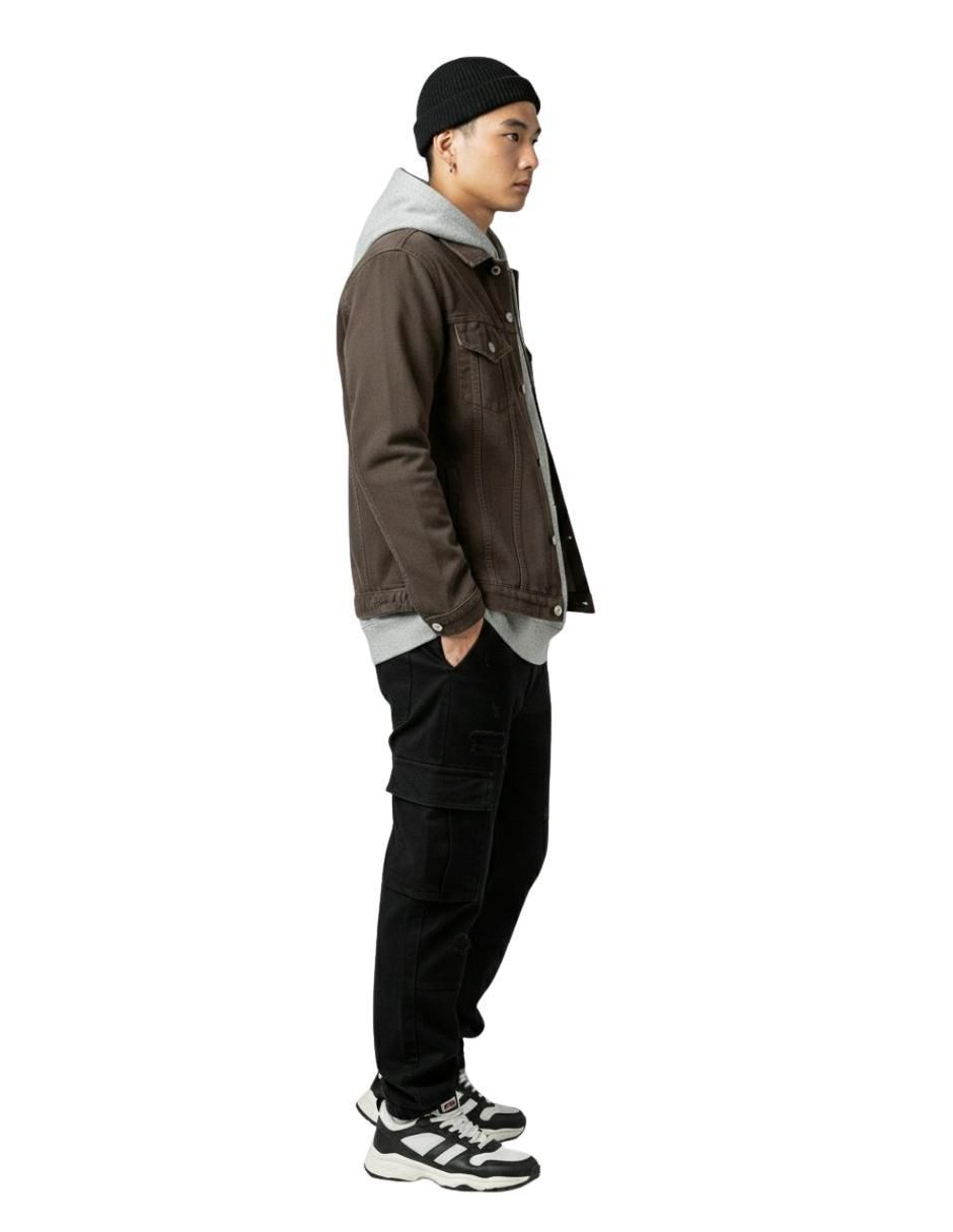 Chamarra denim de mezclilla con bolsillos para hombre 6