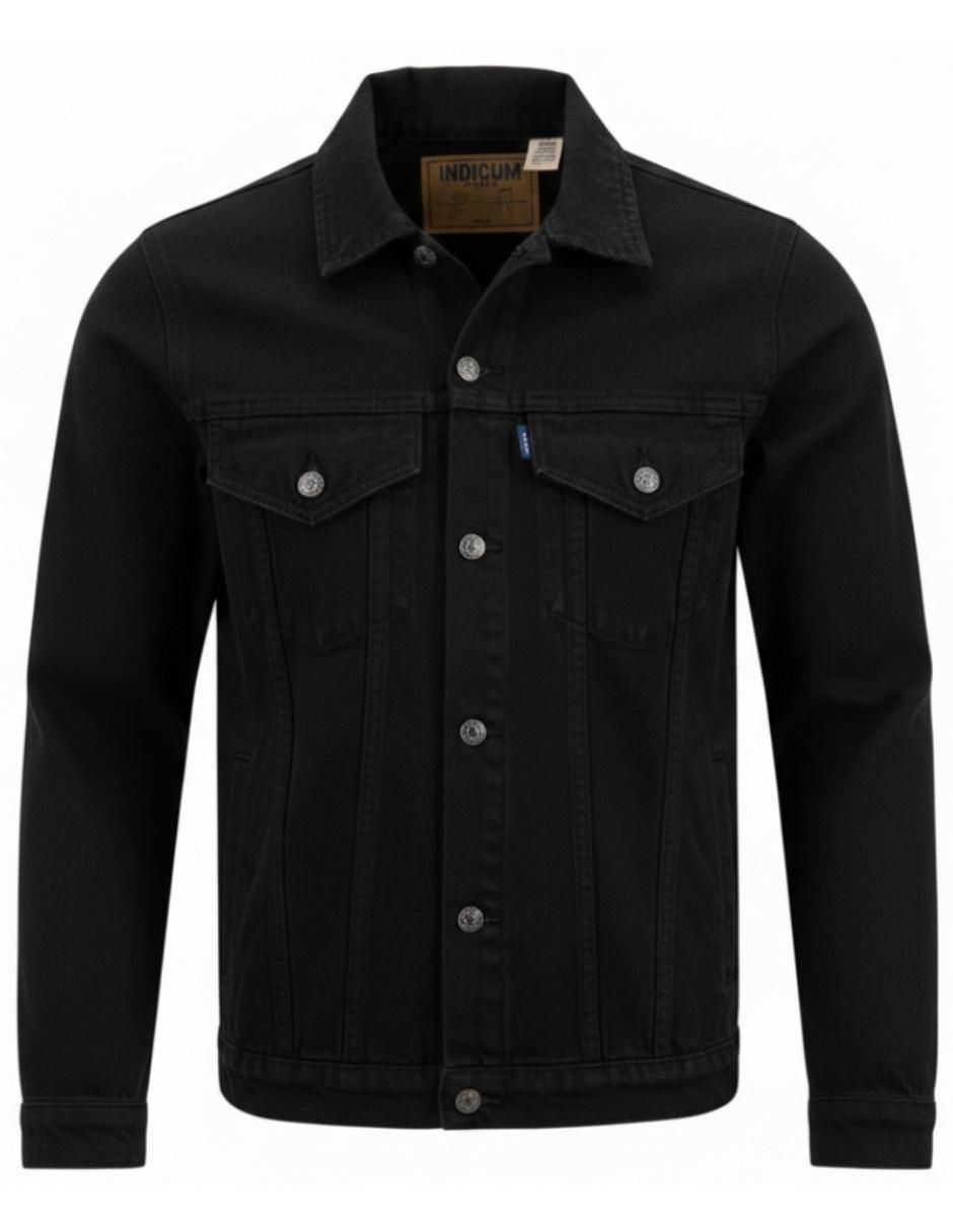 Chamarra denim de mezclilla con bolsillos para hombre 4